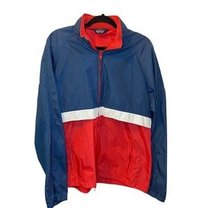 Woolrich Lightweight Full‎ Zip Track Jacket Red and Blue NO SIZE TAG